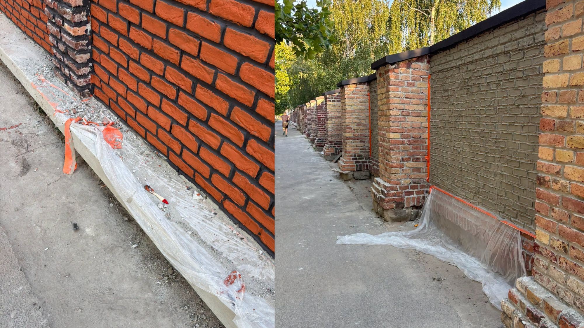 Oprava múru na Kukurici